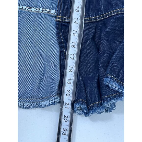 Tommy Bahama XS Denim Ruffle Open Front Jacket Casual Blue Jean Style - Picture 7 of 9